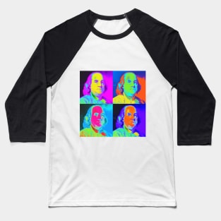 Pop Art - Benjamin Franklin Baseball T-Shirt